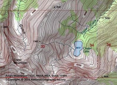 Crater Lake Topo
