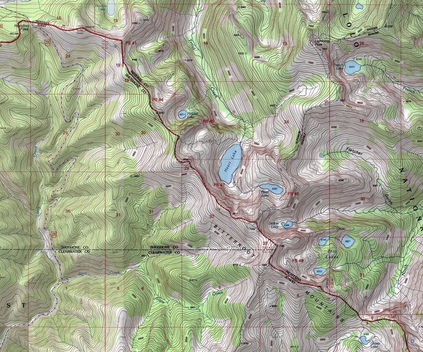 Stateline Hoodoo to Fish Lake Topo1