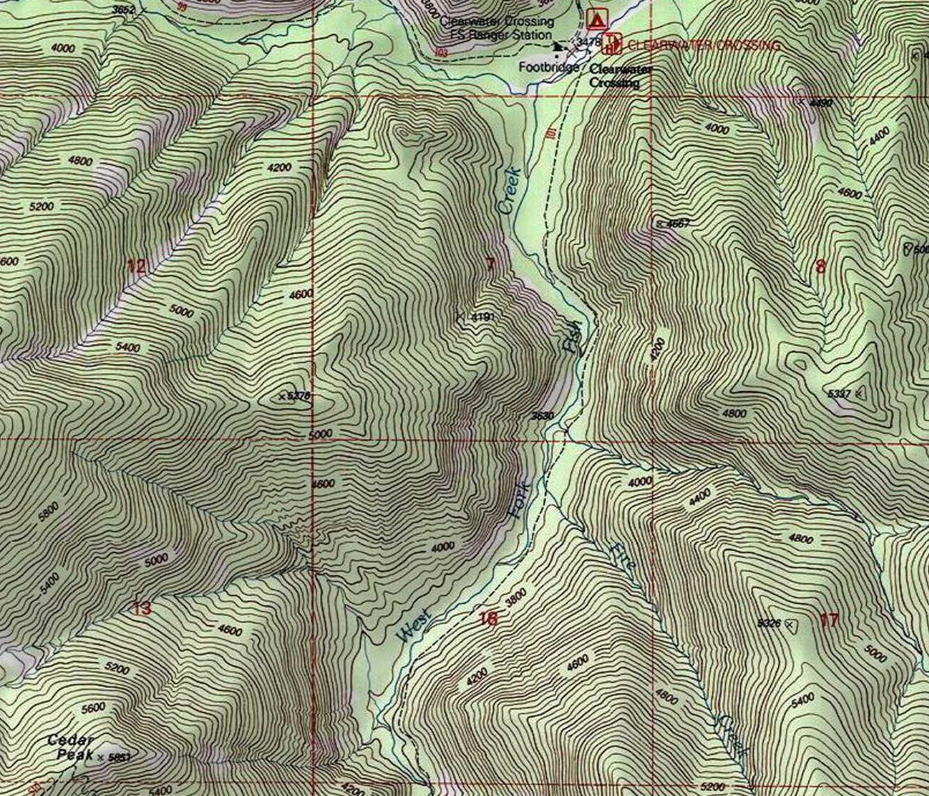 West Fork Fish Creek Topo1