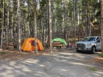 Camp at Greenough Lake