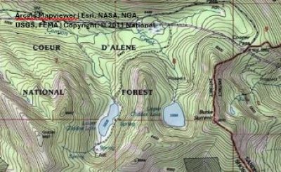 Upper Glidden Lake Topo