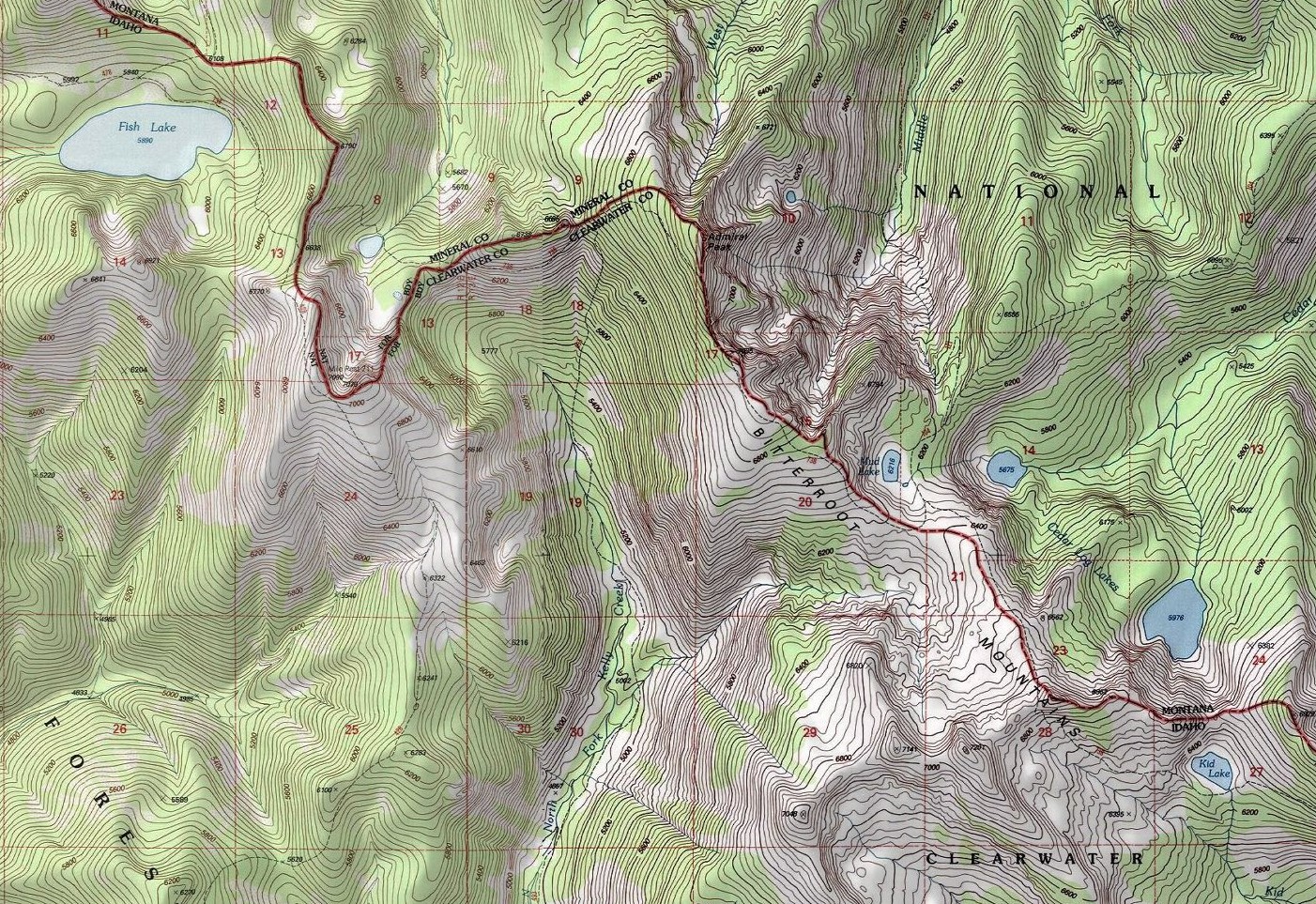 Fish to Schley Topo Map N