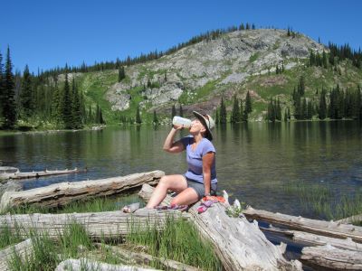 Kathy at Kid Lake