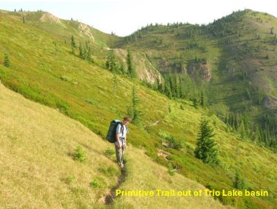 Trail out of Trio Lakes