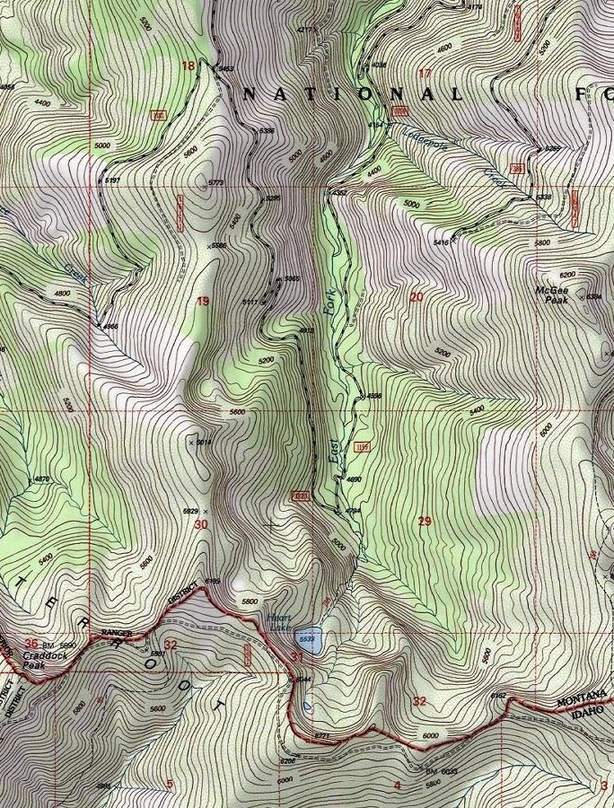 Heart Lake Topo