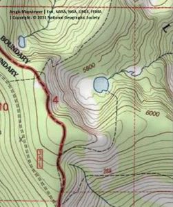 Tadpole Lake Topo