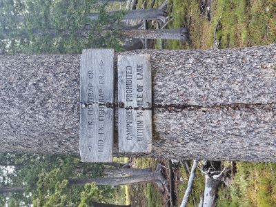Sign at Saddle