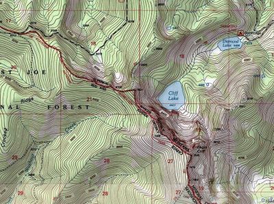 Eagle Cliff Peak Topo