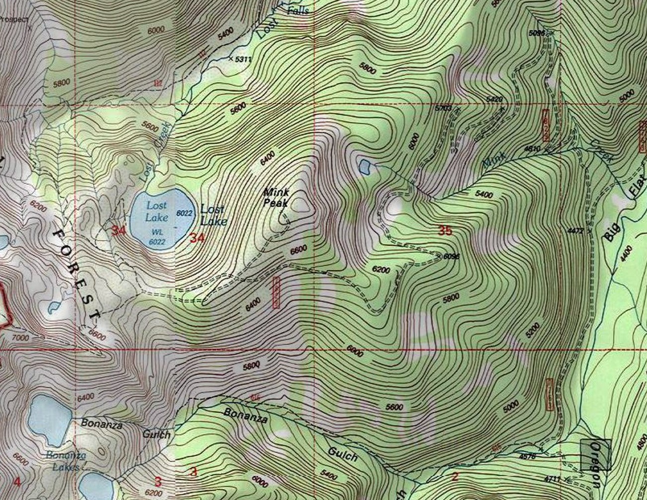 Lost Lake Topo