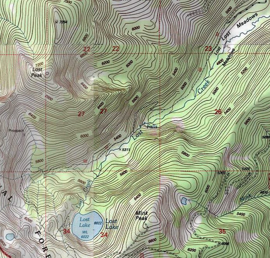 Lost Lake Topo