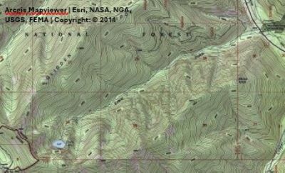 Evans Lake Topo
